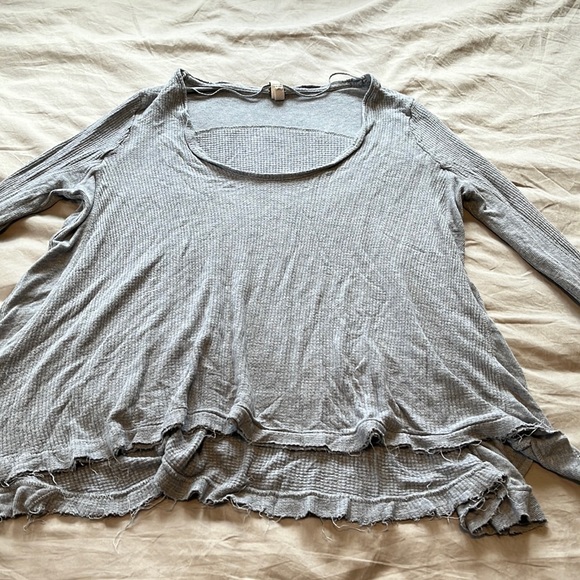 Free People gray thermal tunic - Picture 1 of 4
